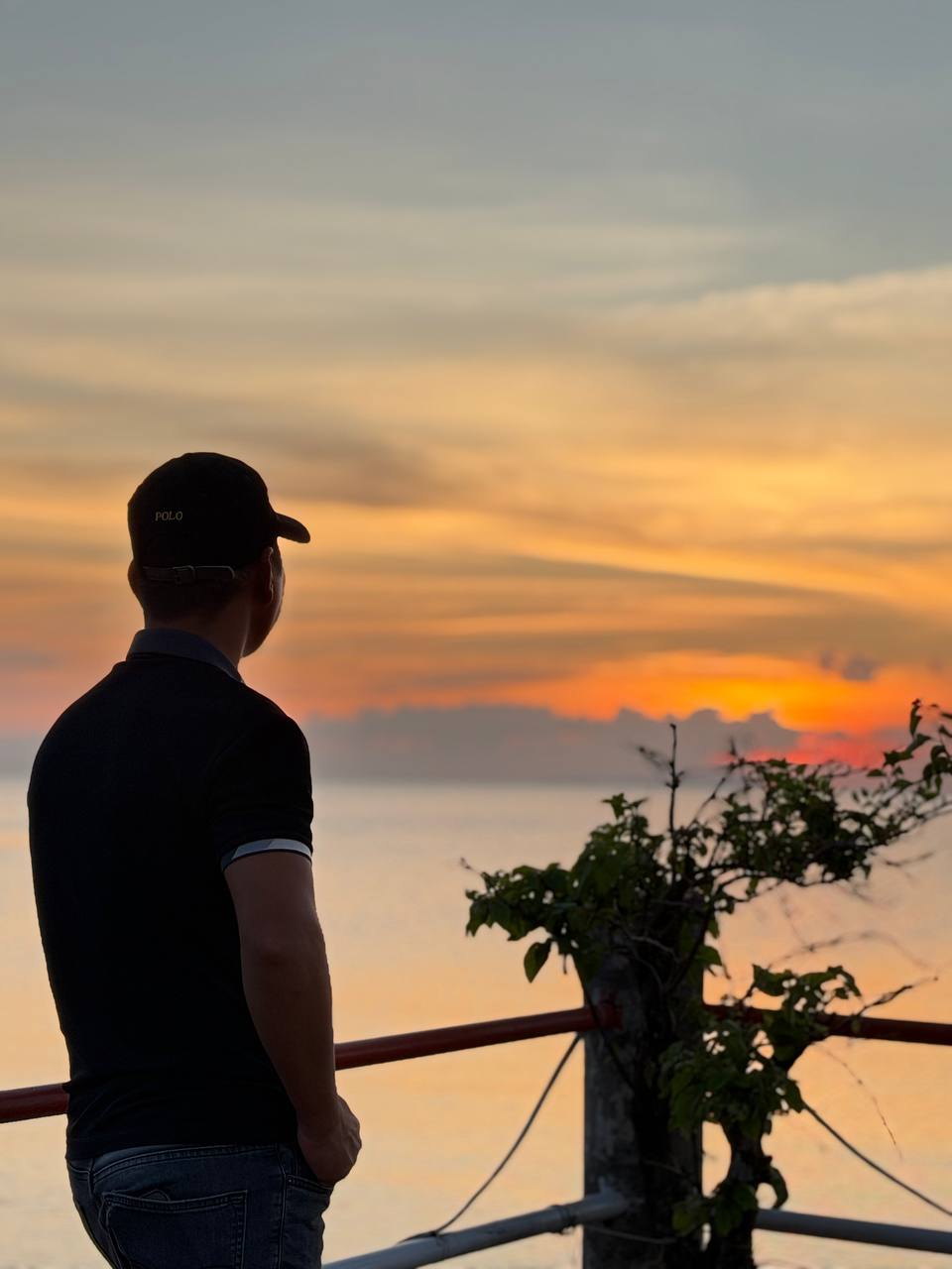 Puth Neng reflecting at sunset